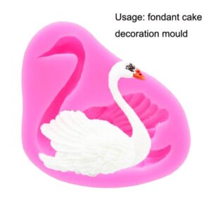 PCS Swan Baking Silicone Mould Cake Decorating Mould(Pink)