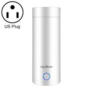 UGASUN Travel Portable Mini Electric Heated Water Cup, Color: US Plug (White)