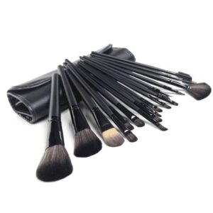 18 pieces/set black makeup brush set loose powder brush beauty tools