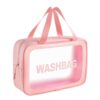 PVC transparent waterproof portable makeup bag
