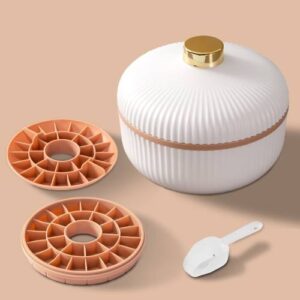 Household Ice Making Ice Storage Box Silicone Ice Tray Ice Cube Mold, Color: White 2 Layer