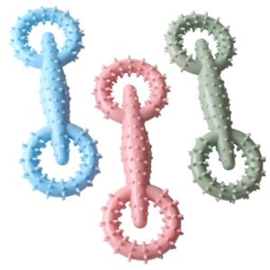 TPR Pet Pull Ring Teething Stick Toy Dog Chew Toy (Lake Blue)