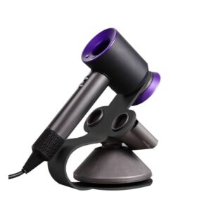 No-punch standing hair dryer holder for Dyson 002 black