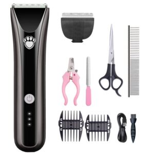 Waterproof pet shaver dog electric clipper gray