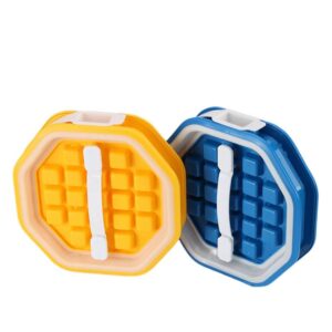 Folding Ice Grid Household Curling Pot Storage Box Ice Block Mold, Style: Diamond