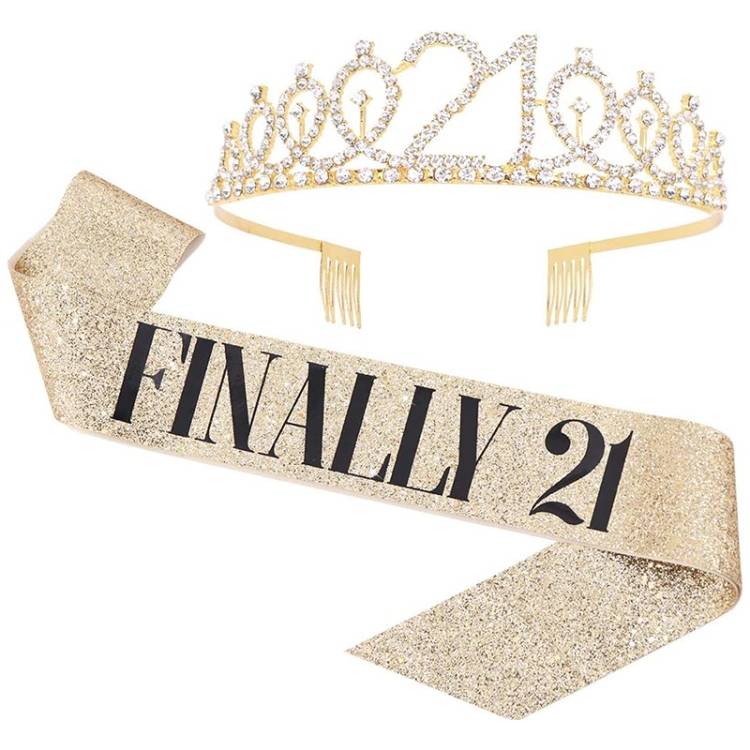 WM-02 Crystal Diamond Birthday Party Wedding Updo Crown, Color: Gold 21