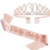 WM-02 Crystal Diamond Birthday Party Wedding Updo Crown, Color: Rose Gold 30
