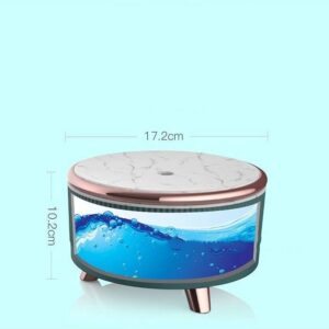 Ultrasonic Aromatherapy Machine Humidifier Essential Oil Diffuser European Standard (Purple Flower Dot)