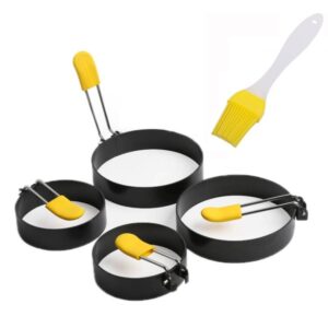 3/4 inch anti scalding egg ring non stick circular fryer mold (4 pieces/set)