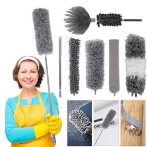 7 In 1 2.5m/100inch Dust Cleaner Sofa Extendable Duster Removal Household Cleaning tools