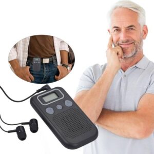 19A Digital Display Mobile Hearing Aid Sound Amplifier Sound Collector (Black)