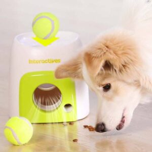 AFP Tennis Tennis Food Reward Machine Feeder Dog Intelligent Feeding Machine Toy (Green + 1 Ball)