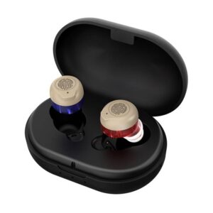 GM-902 Wireless Magnetic Rechargeable Bluetooth Hearing Aid Sound Amplifier for the Elderly (Red, Blue + Black)