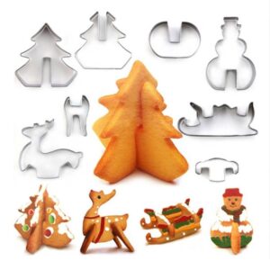 Stainless steel 3D cookie mold Christmas cookie baking tool