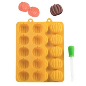 Pumpkin chocolate mousse cake cartoon mold, color randomly shipped (10 holes)