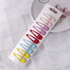 2sets Colorful Water Drop Candy-colored Girls Hair Clip Cute Side Clip(6)