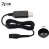 2pcs A00390 4.3V USB charger cable for Philips shaver RQ310 S510 YQ300 S100