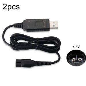2pcs A00390 4.3V USB charger cable for Philips shaver RQ310 S510 YQ300 S100
