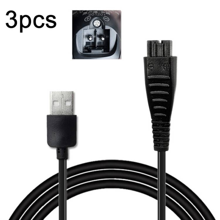3pcs 4.8V 1.25A electric shaver USB charging cable suitable for Panasonic ES-LM31 ES-PLM3B