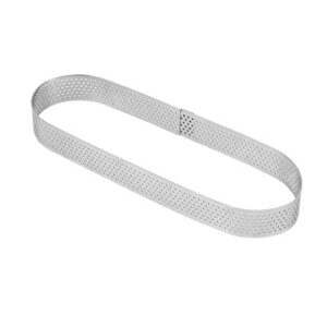BN1006 Stainless Steel Mousse Circle Thickened Perforated Cake Mold DIY Baking Tools, Specification: Oval 4.7 inches