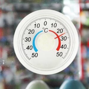 The Round Plastic Doors And Windows Simple Pointer Winter And Summer Thermometer