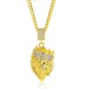 Crown Lion Head Exaggerated Hip Hop Necklace Collar Chain