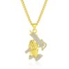 Handheld gun exaggerated hip-hop necklace collarbone chain