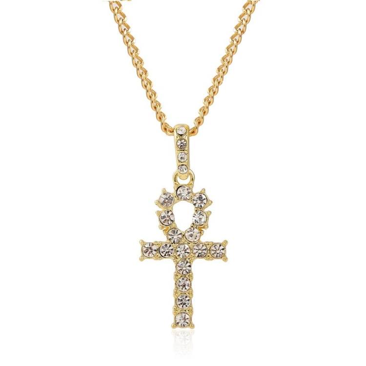 Cross exaggerated hip-hop necklace collarbone chain