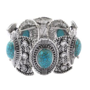 S2203-11 Women’s Beaded Bracelet Turquoise Ethnic Style Bracelet