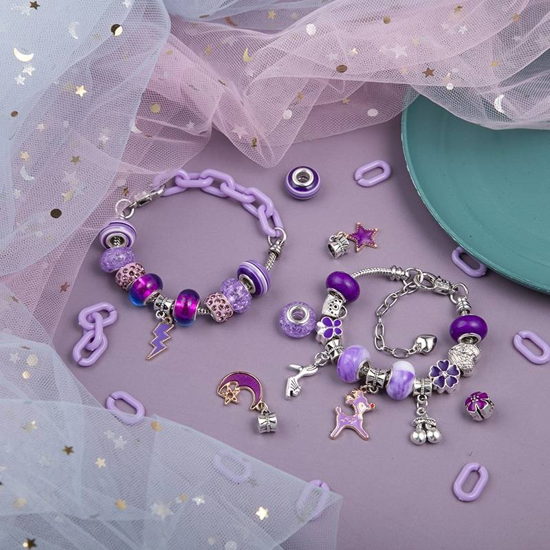 Crystal Beaded Bracelet Set Children's Necklace DIY Puzzle Toy