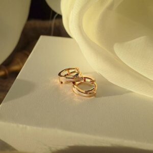 Shell double layered earrings with diamond earrings2