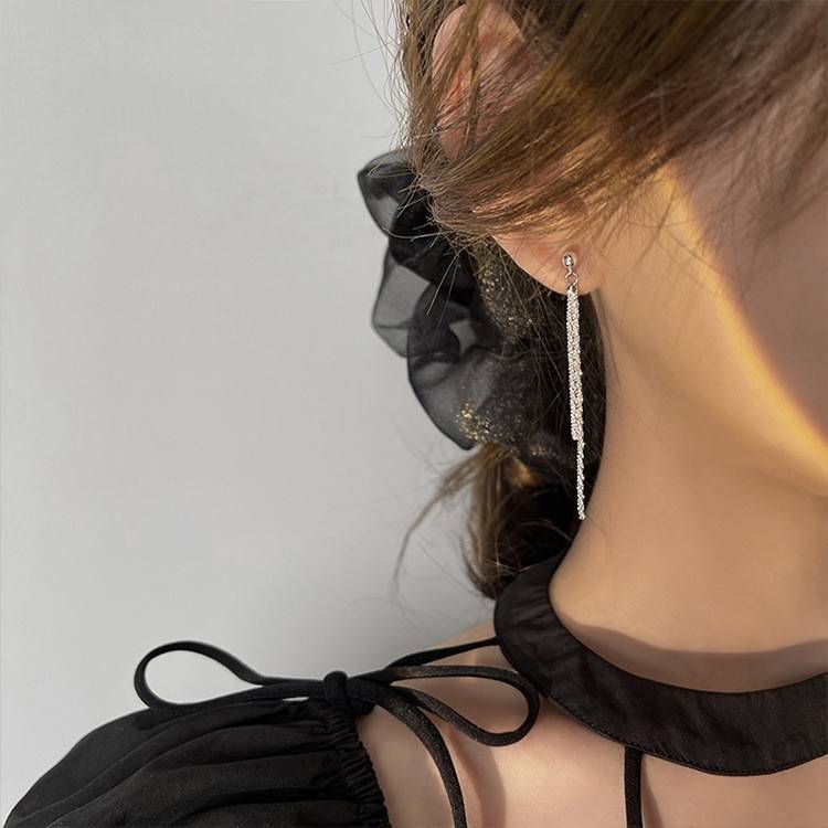 Shell double layered earrings with diamond earrings11