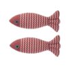 2 pieces for sale, linen cat and fish pillow, pet chew toy, specifications: 21x9x5cm (maroon)