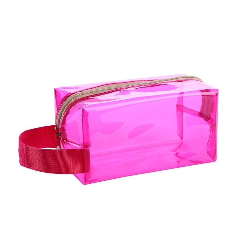 Handheld PVC colorful waterproof makeup bag, wash bag