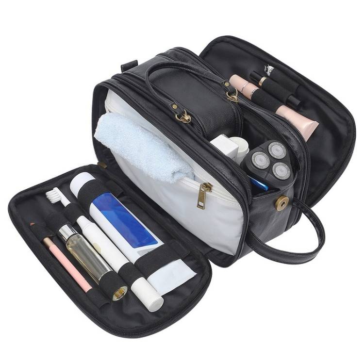 Men's travel storage PU toiletries and makeup bags