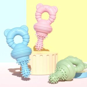 BG5057 Pacifier-shaped pet teething glue stick TPR dog chew toy (green)