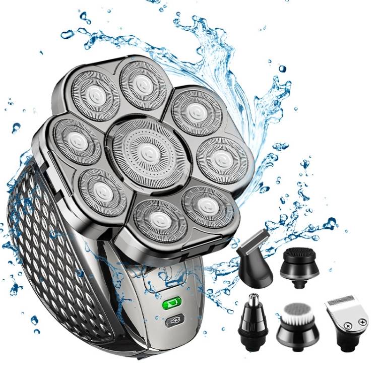 6-in-1 9-blade multifunctional USB shaver, full body water washing shaver, men's hair clipper