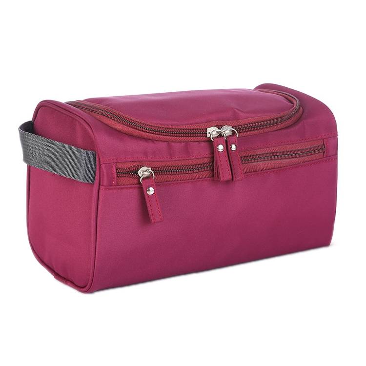 Horizontal travel toiletries storage bag, waterproof makeup bag