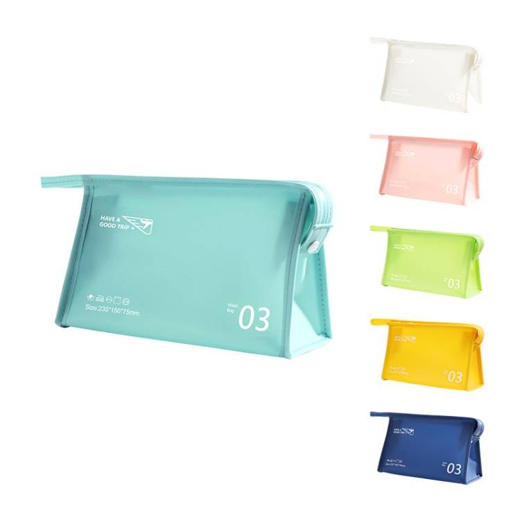 Portable waterproof PVC wash bag, cosmetic storage bag, travel handbag