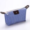 Striped Dumpling Cosmetic Bag Travel Folding Toiletries Bag (Blue)