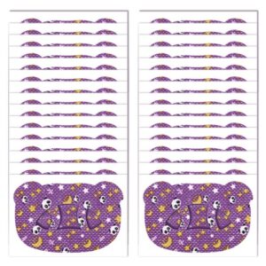 30 pieces/pack Cartoon bear O-shaped breathable breathable soft anti-mouth patch, size: large (purple)