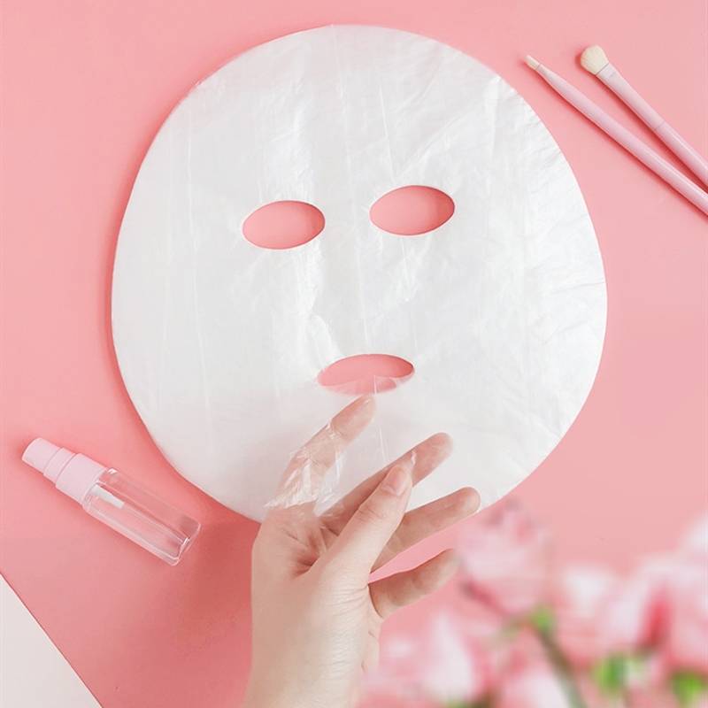 10 packs for sale, beauty salon plastic disposable facial mask, transparent cling film (100 pieces/pack)
