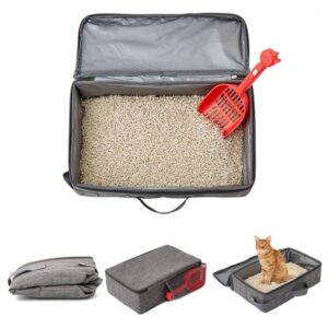 Foldable Oxford cloth outdoor portable cat litter basin pet bag
