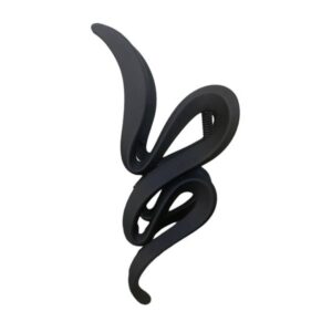 Large Frosted Wave Grab Clip Women Back Of Neck Shark Clip Hair Accessory(Black)