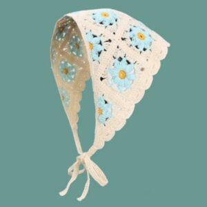 Handmade Crochet Triangle Headband Versatile Vintage Girl Rustic Hairband, Size: One Size(Tulip)