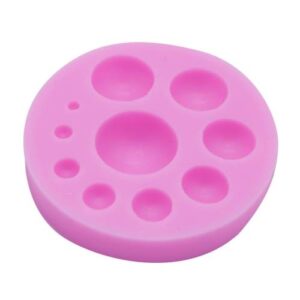 Round Silicone Fondant Cake Mold DIY Baking Decoration Chocolate Tool(Pink)