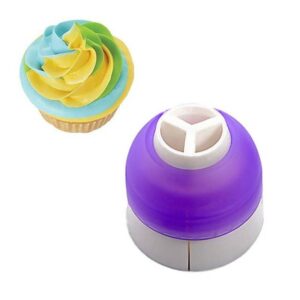 Tri color flower mouth cream flower bag converter cake decoration tool