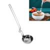 Stainless Steel Hot Pot Hanging Wall Spoon Creative Fishing Spoon Porridge Spoon, Style:Colander