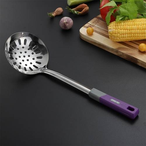 Household Stainless Steel Kitchenware Spatula Frying Shovel Kitchen Cooking Tools, Style: Colander