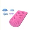 2 PCS Fondant Chocolate Dry Pes Fish Model Marine Animal Silicone Mould(Pink 50-1138)